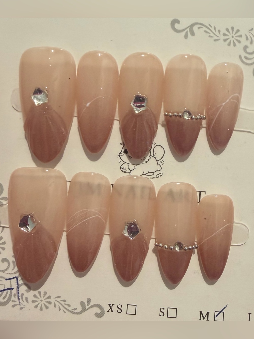 Almond Press-On Nails – Size Medium